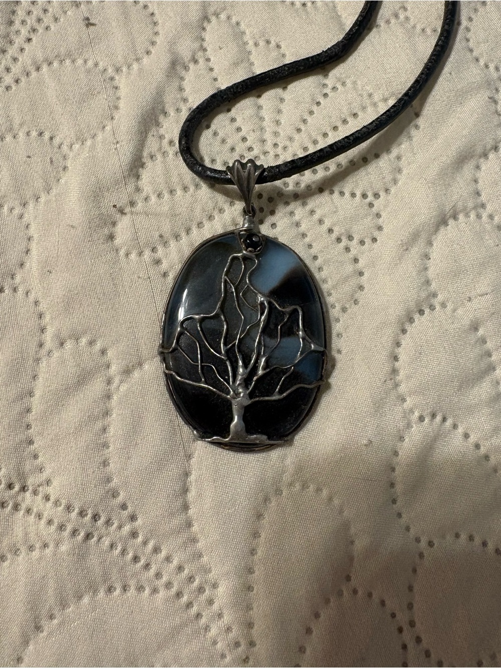 Black Tree of Life Pendant Necklace - Unbranded